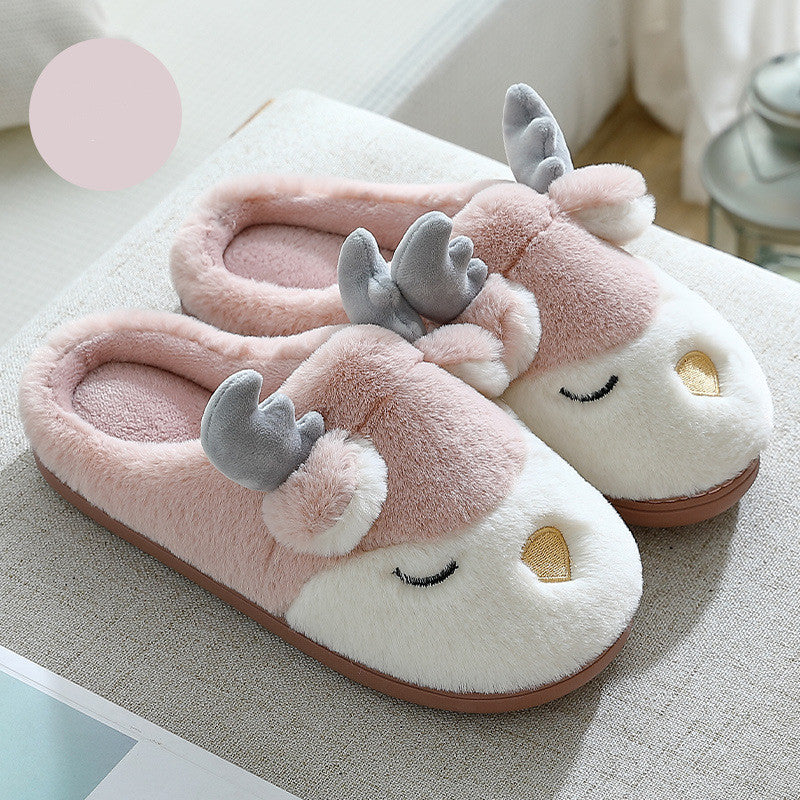 Cute Plush Home Cotton Shoes For Men