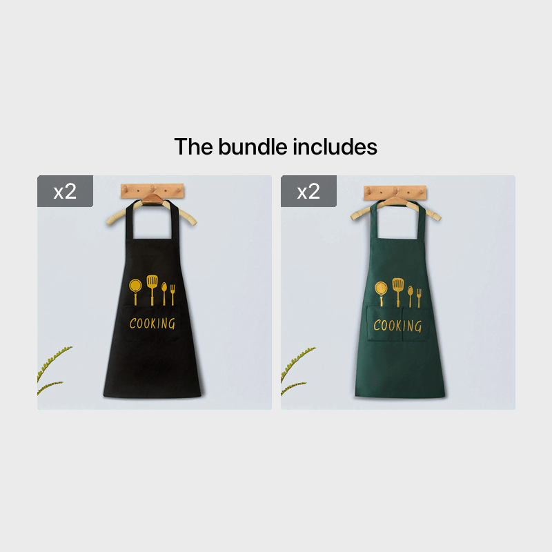 Professional Coffee Shop Apron with Pockets - Durable Waterproof Work Apron for Baristas & Restaurant Staff