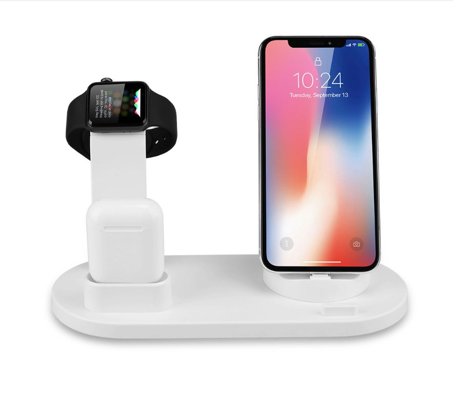 4-in-1 Wireless Charging Station for iPhone, Apple Watch & AirPods - Fast Charge Dock Stand