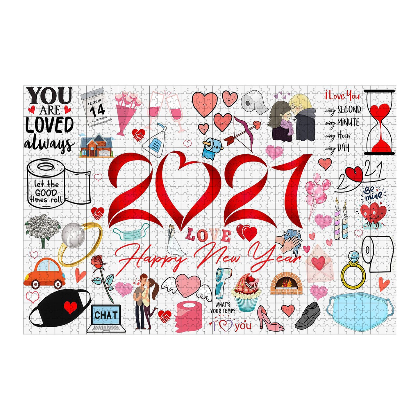 Valentine's Day Gift Puzzle 1000 Pieces Funny Toys Personalized Gifts Interactive Assemble Game
