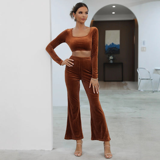 Long Sleeve Sweater Fashion Casual Set