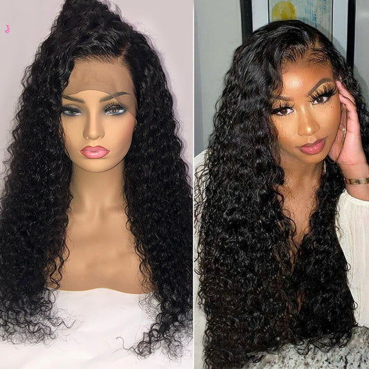 Lange lockige Perücke