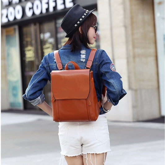 Women Backpack Cross Body Shoulder Bag Genuine Leather Girls School Female Natural Skin Book Laptop Rucksack Messenger Bags