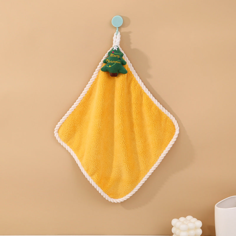 Coral Velvet Santa Wipes Hand Towels