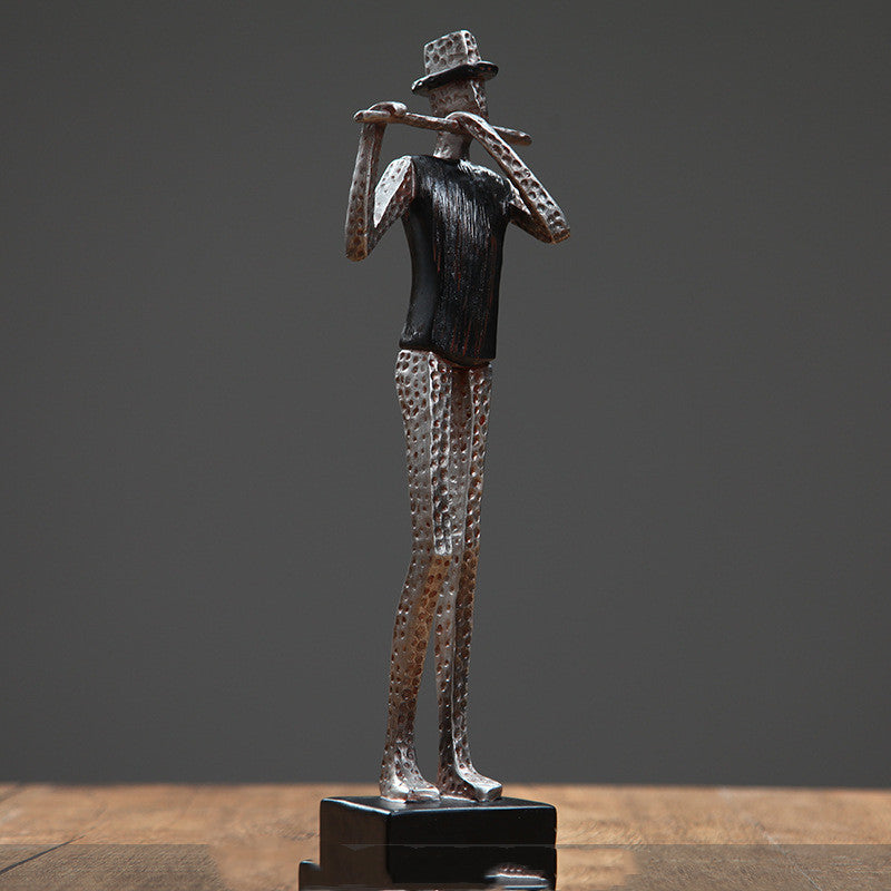 Nordic Musician Resin Figurine - Premium Wine Cabinet Decor | Luxury Home Office Ornament