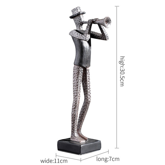 Nordic Musician Resin Figurine - Premium Wine Cabinet Decor | Luxury Home Office Ornament