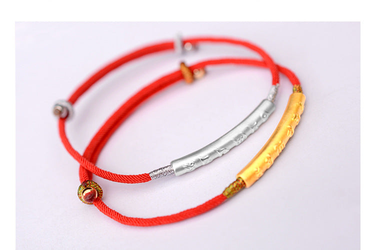 Female Red Rope Chinese Knot Braided Hand Rope