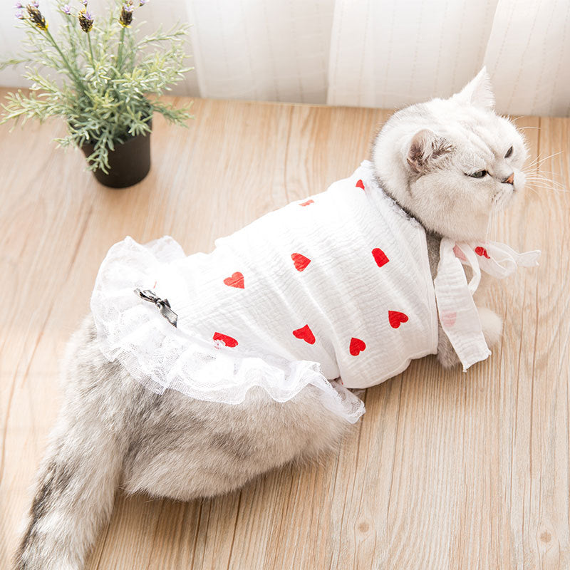 Breathable Kitten British Short Cute Puppy Cat Pet Skirt