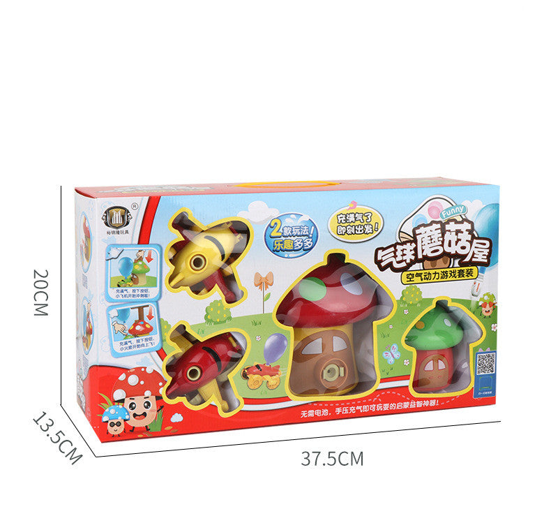 Cartoon Mushroom Powered Balloon Car