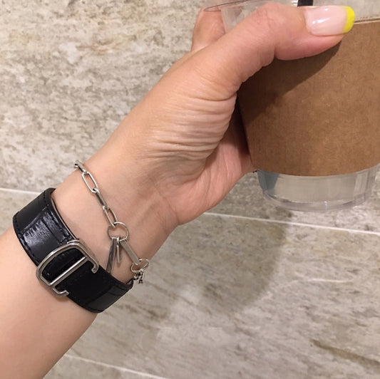 Minimal Design Sense Bracelet For Women Sterling Silver Luck Bear Bunny Letters