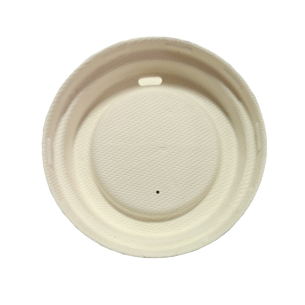Disposable And Fully Degradable Sugar Cane Pulp Cup Lid