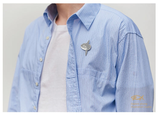 Daparo Mola moonfish designer original Brooch creative badge couple mother's Day Gift Jewelry Pin