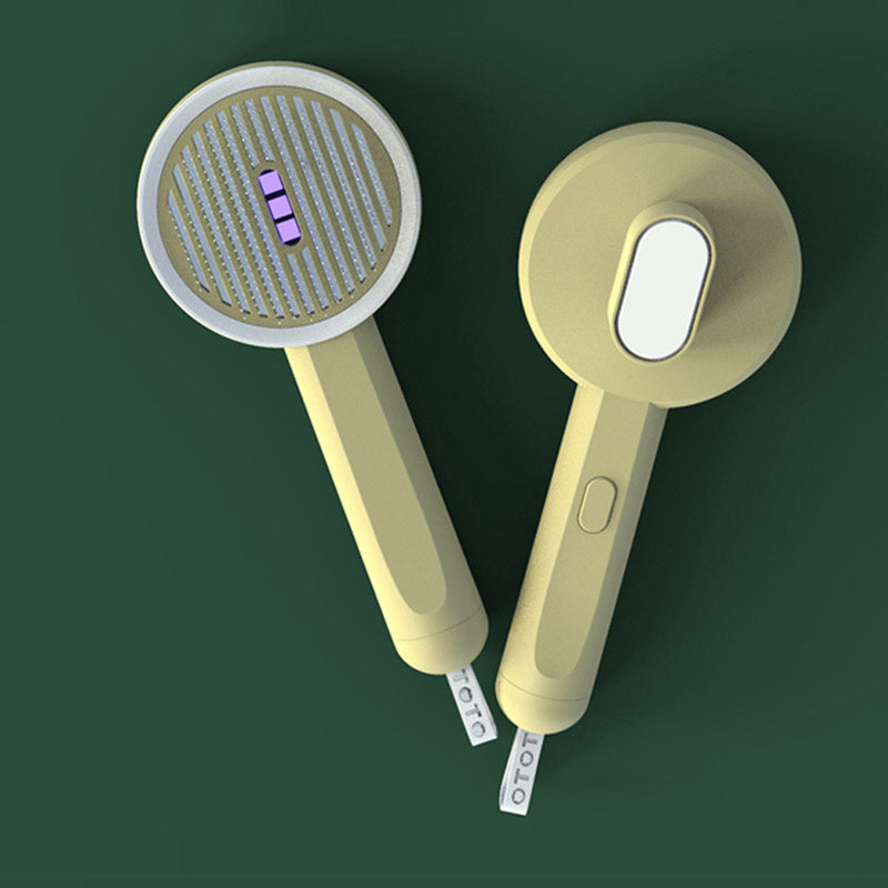 Hoopet 2-in-1 Robuster und funktionaler Haustierkamm mit UVC-Lampe zur Erkennung von Katzenmoos, Hundehaarentferner und Katzenbürste – Pflegezubehör