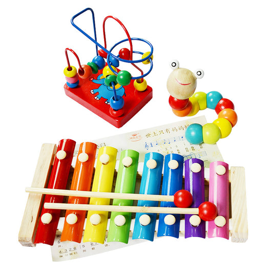 Boy Girl Baby Educational Musical Instrument Toy 1-2-3 Years Old Eight-tone Xylophone