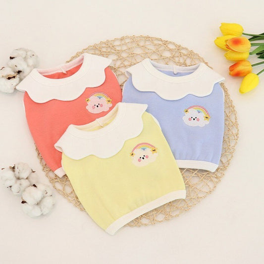 Cloud Embroidery Cute Soft Vest Dog Clothes