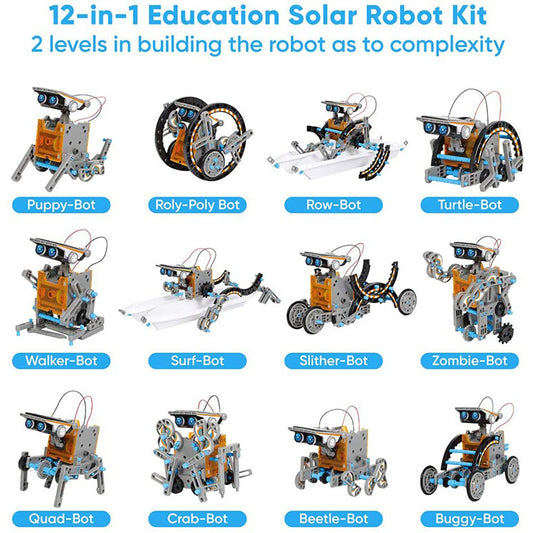 Twelve In One Solar-Powered Toy Car