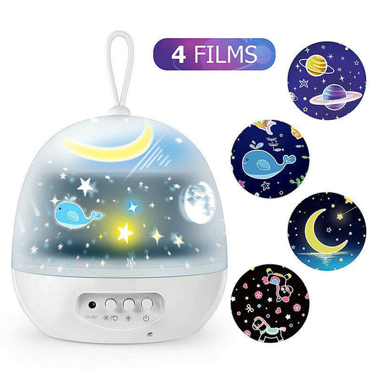 Night Light Projector 360° Rotating 8 Lighting Modes LED Lights Bedroom Decoration