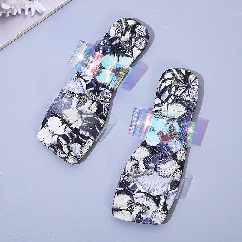 Women's Sandals New Serpentine Flower Flat Bottom