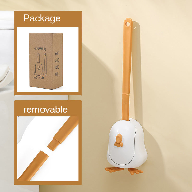 Rubber Head Toilet Brush Soft Non-slip Cleaning Brush Wall Hanging Floor Super Decontamination Bathroom Cleaning Tool