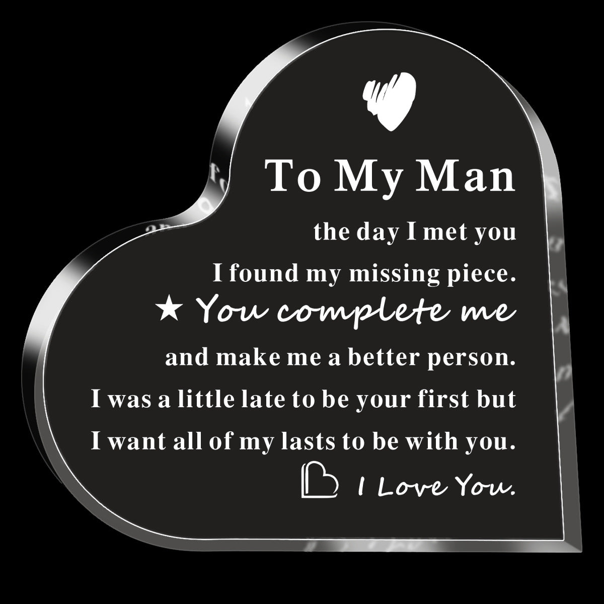 Acrylic Love Ornaments Transparent Decorations Mother's Day Gift