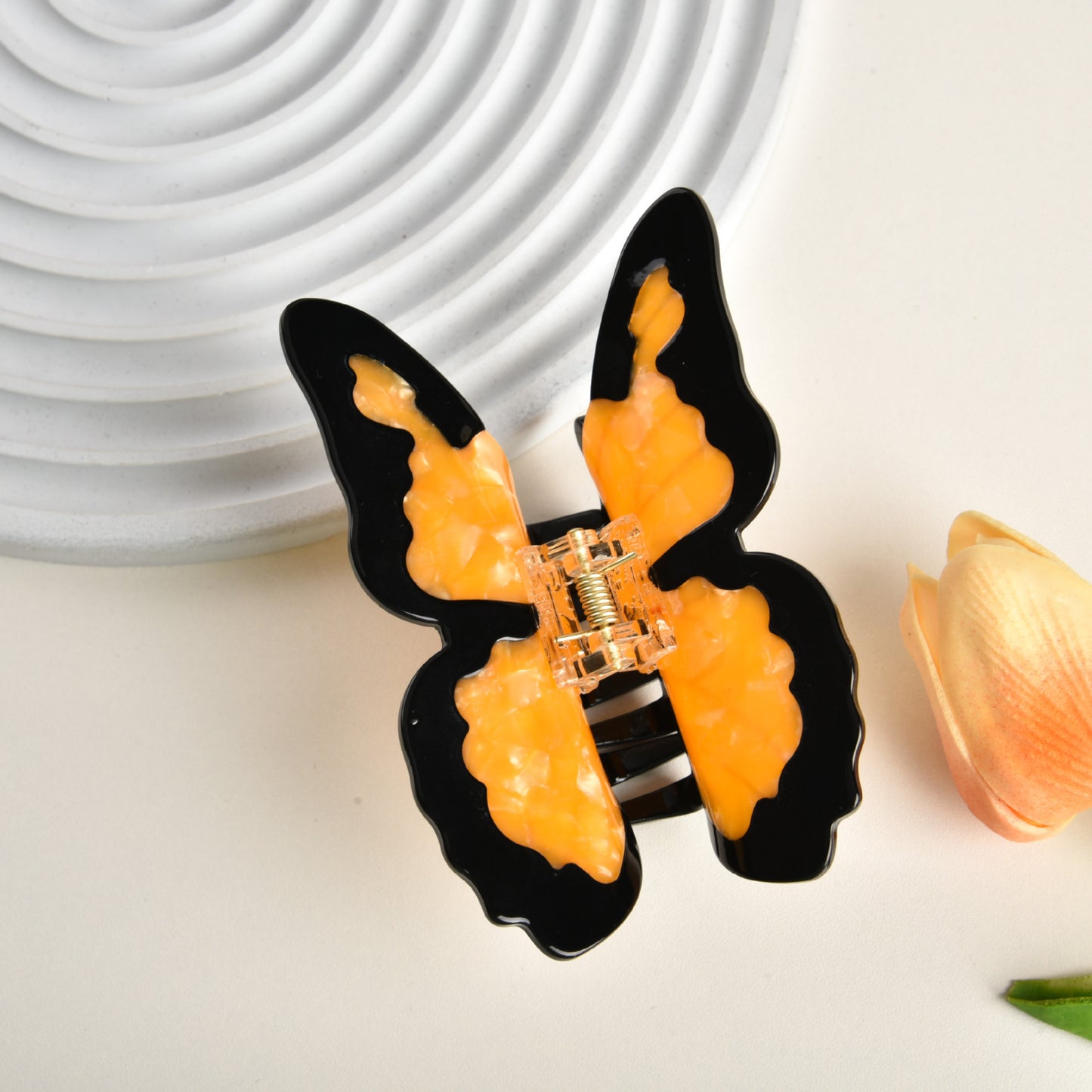Acetate Butterfly Grip Large Sweet Hair Clip Back Spoon Updo Shark Claw