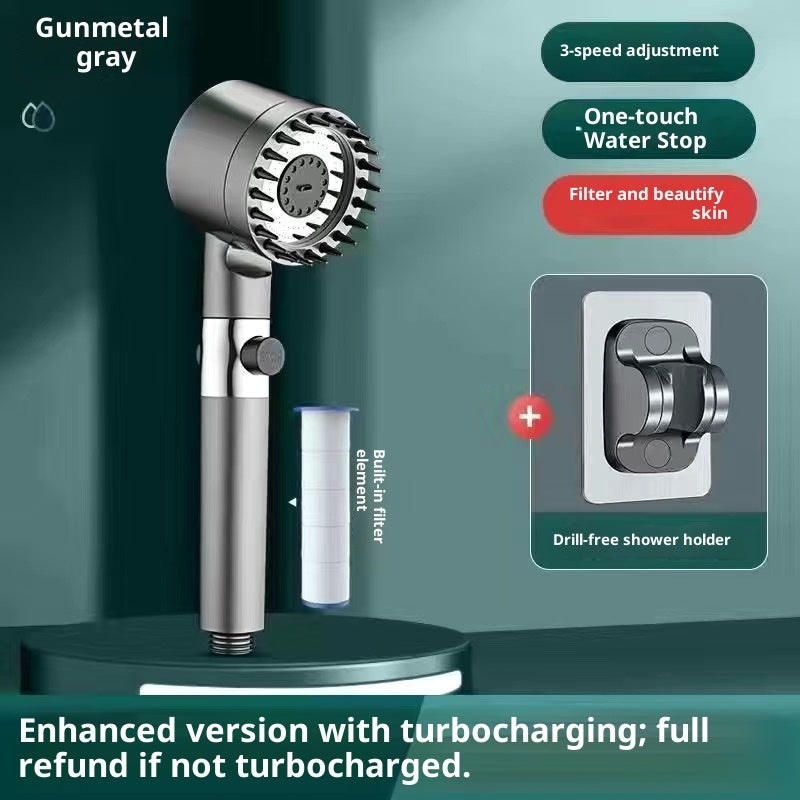 Supercharged Shower Head Shower Set Household Handheld Shower Head Bathroom Bracket