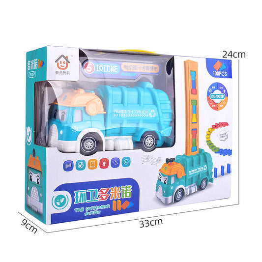 Early Childhood Domino Train Storytelling Electric Toy Car
