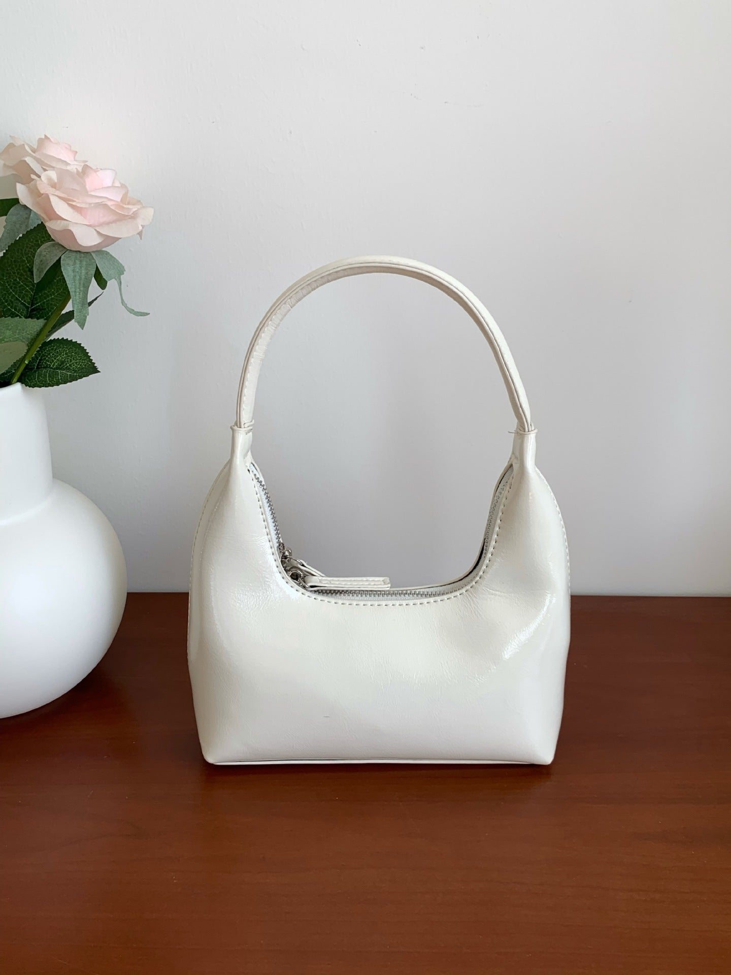 French Style Temperament Silver Hand Carrying Underarm Bag Women