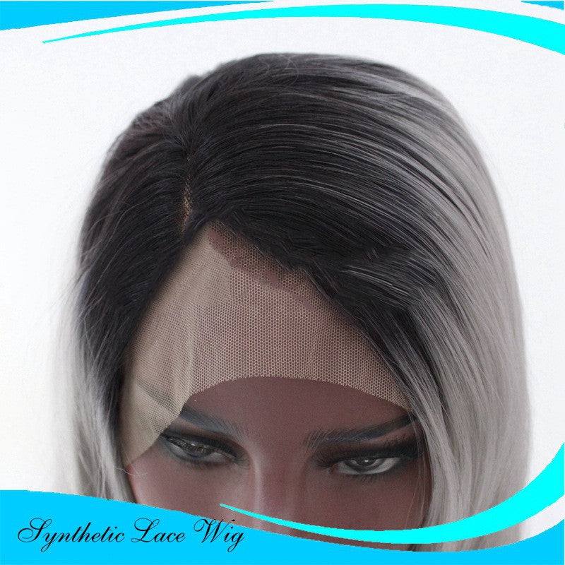 European and American fashion gray big wave