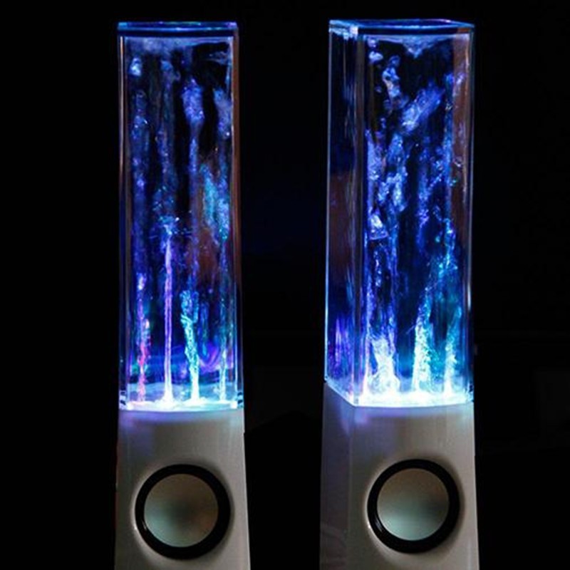 LED-Wasserfontäne mit Bluetooth-Lautsprecher – Kabelloser Lautsprecher mit Lichtshow für Zuhause, Partys und als Schreibtischdekoration