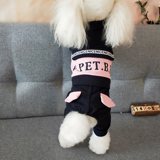 Pet four-legged one-piece clothes