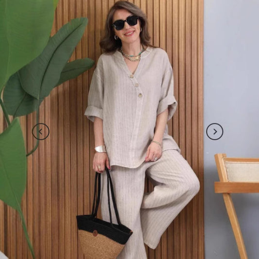 European And American Women's Clothing Casual Top Pants