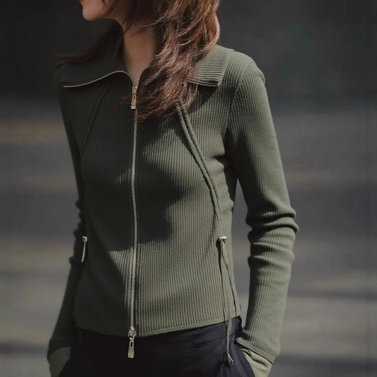 Trendy Lightweight Mature-style Slim-fit Knit Bottoming Top