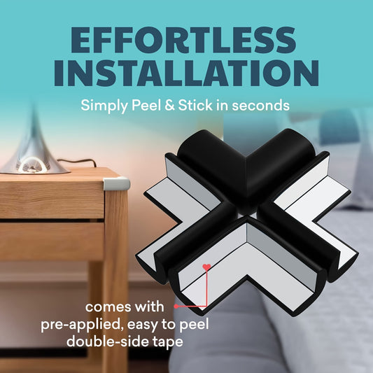 4pcs Childproofing Corner Guards - Pre-Taped Furniture Bumper for Baby Safety, Protects Against Sharp Edges, Ideal for Christmas, Halloween, and Thanksgiving Gifts