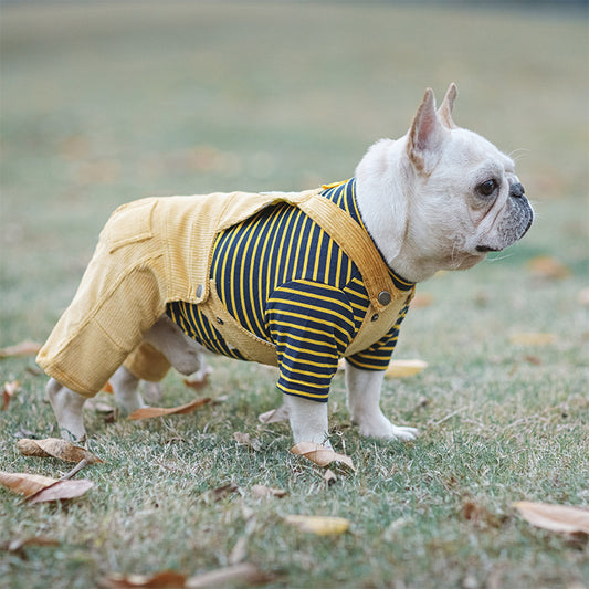 Cotton Stretch Four-legged Cat And Dog Clothes Autumn And Winter One-piece Four-leg Suspenders