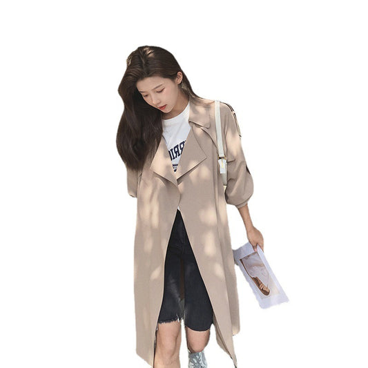 Women's Loose Mid-length Trench Coat