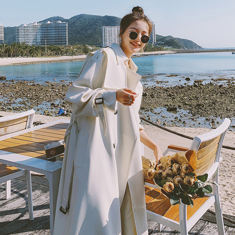 Mid-length Windbreaker Women's New All-match Temperament Thin Coat