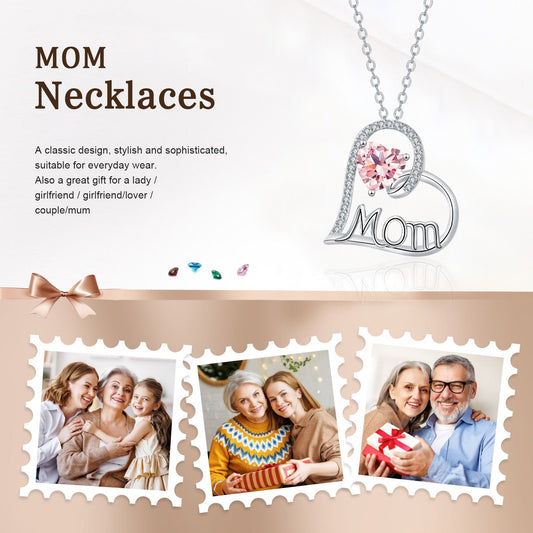 Mother's Day Gift Necklace Mother Heart-shaped Birthday Gift Jewelry Cross Chain
