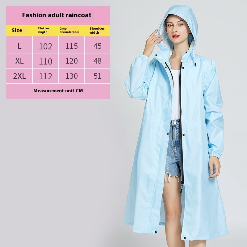 Fashion Trench Coat Raincoat Lightweight Breathable Solid Color Long Sleeve