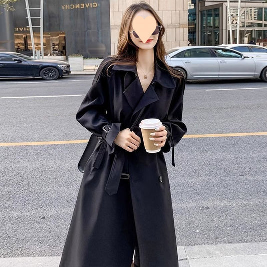New Mid-length Small Below The Knee Slimming Loose Trench Coat Women