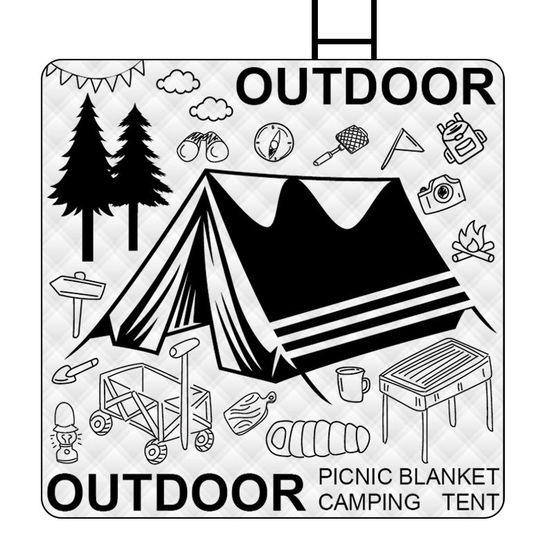 Black And White Style Series Ultrasonic Picnic Mat