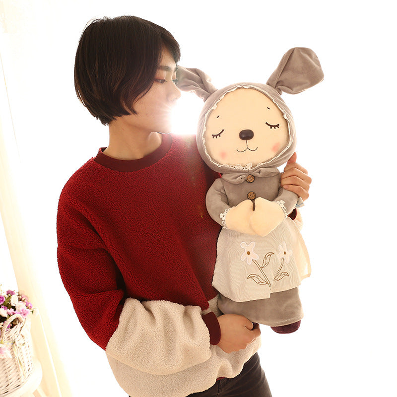 new plush toy companion rabbit creative doll, lovers rabbit Tanabata Valentine's Day gift wholesale