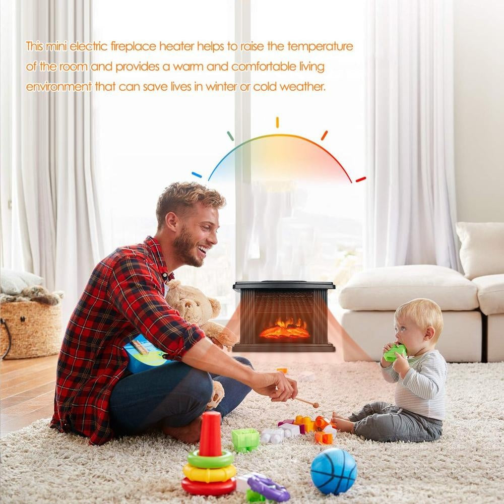 European Style Electric Fireplace Heater LED Flame Effect Stove With Remote Control