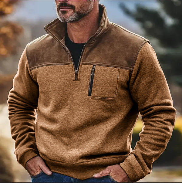 Premium Men's Fleece Zipper Sweater - Casual Pullover Jacket