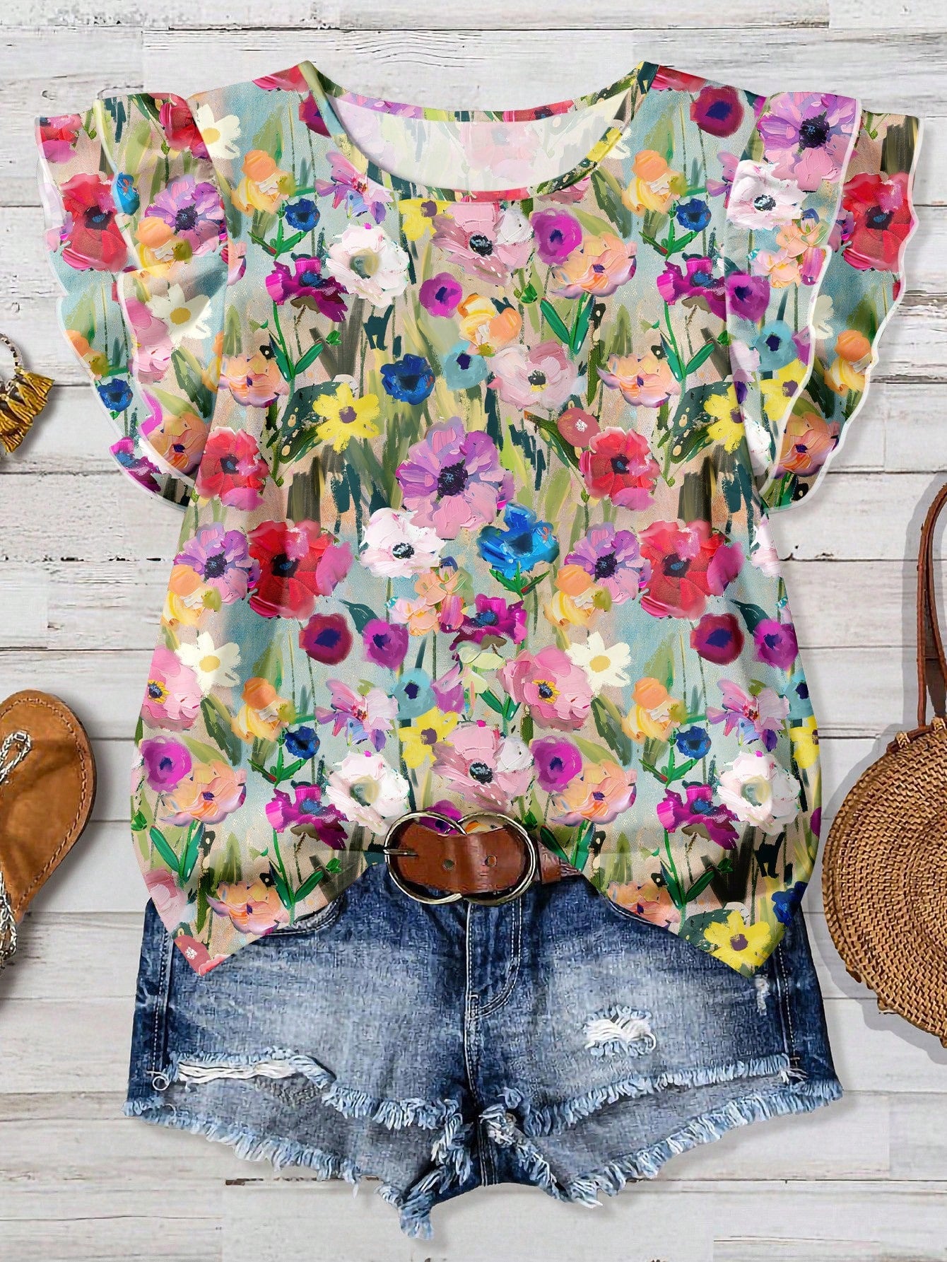 Women's Floral Print Casual Shirt Women's Summer