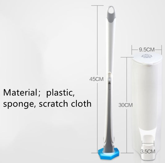 Premium Disposable Toilet Brush Set | Hygienic Deep-Clean System with Replaceable Heads