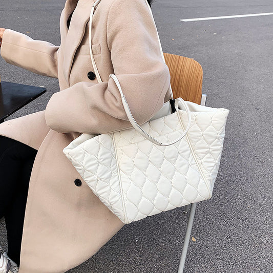 Premium Oxford Cloth Handbag - Stylish Square Shoulder Bag for Women