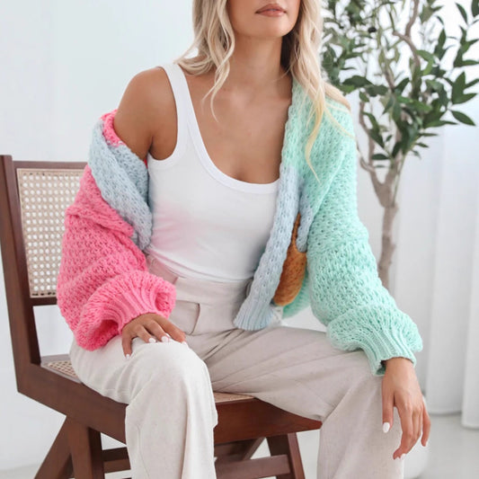Strickpullover mit Taschen im Idle-Style