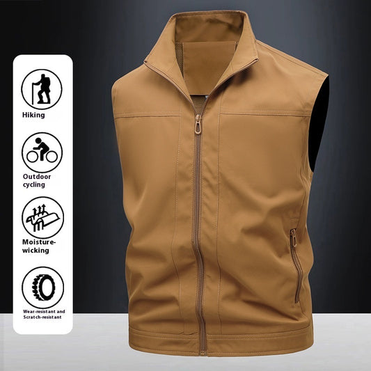 Workwear Stand-up Collar Breathable Quick-drying Horse Men's Casual