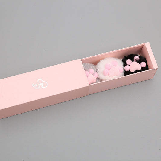 Cat Paw Print Shape Black And White Gray Three-color Cat